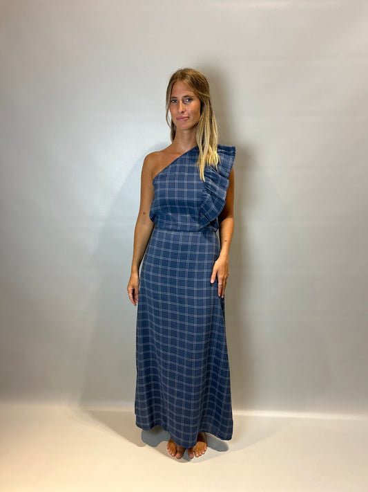 Vestido Cuadro Azul