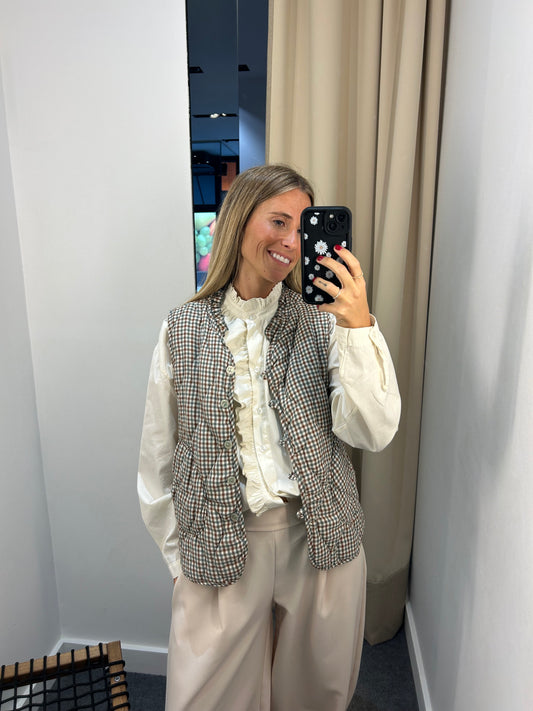 Chaleco Cuadro Gris