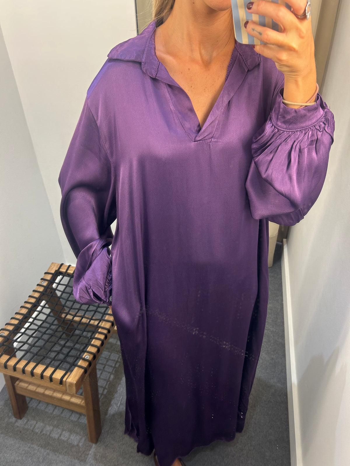 Vestido lila fluido