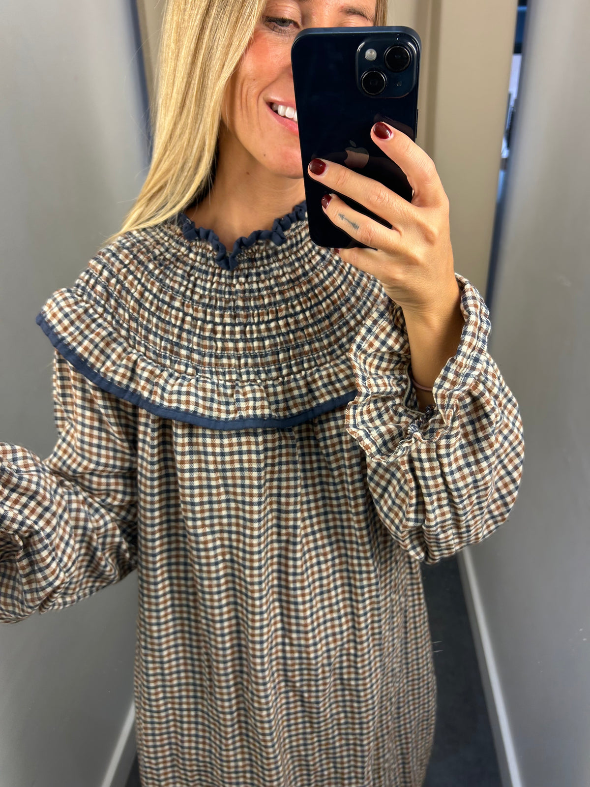 Vestido cuello fruncido A