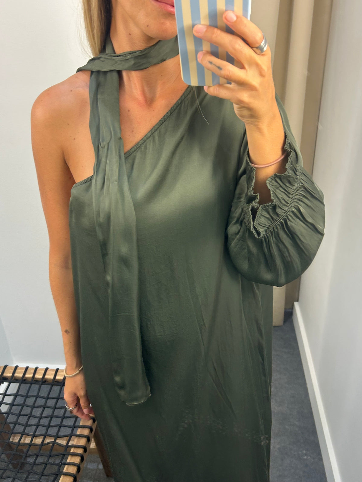 Vestido asimétrico Verde