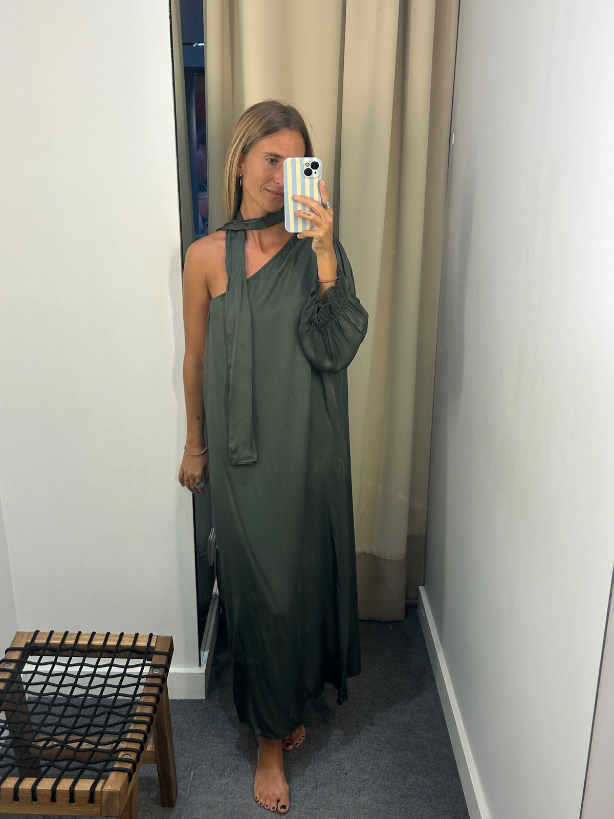 Vestido asimétrico Verde