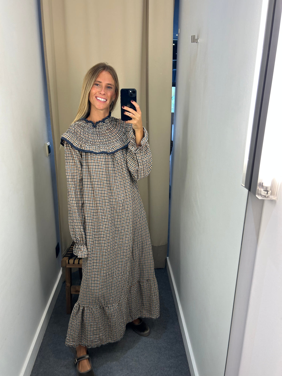 Vestido cuello fruncido A